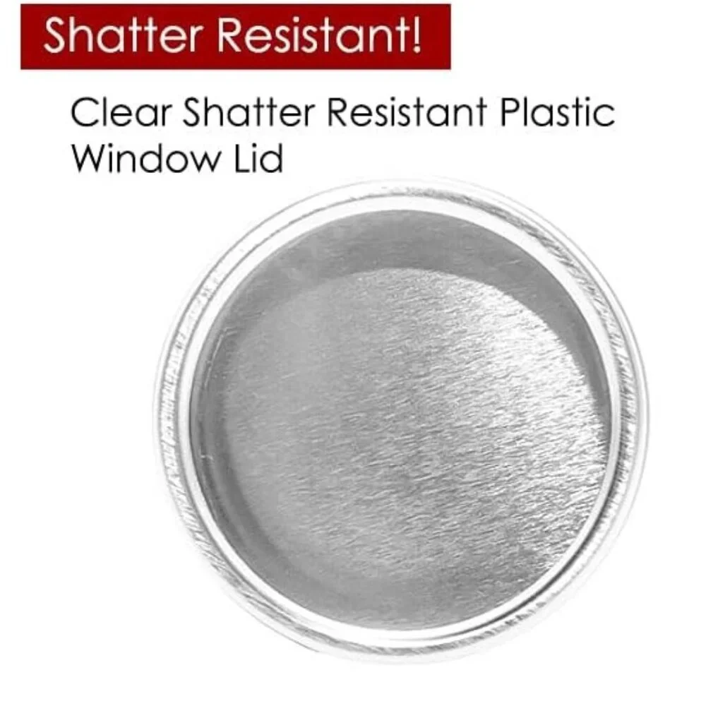 Box of 39 Silver 4-oz. Deep Round Tins w/Clear Plastic Lids & Magnetic Bottom